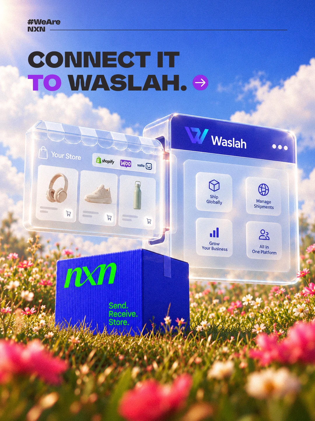 NXN × Waslah — Connect it to Waslah.